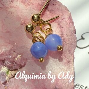 Alquimia Gold and Blue Earrings